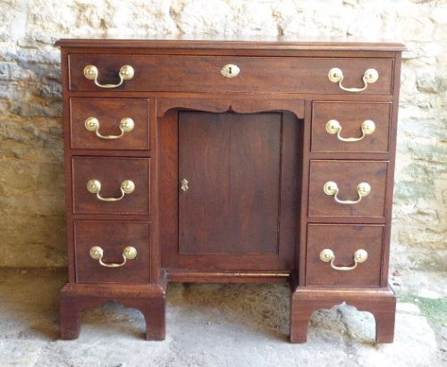 Small Mahogany Knee Hole Desk Circa 1800