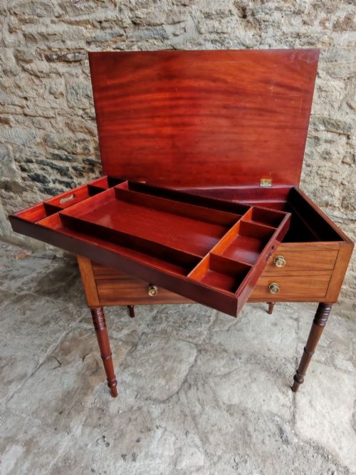 Mahogany Work / Side Table - Mid 19th Century.