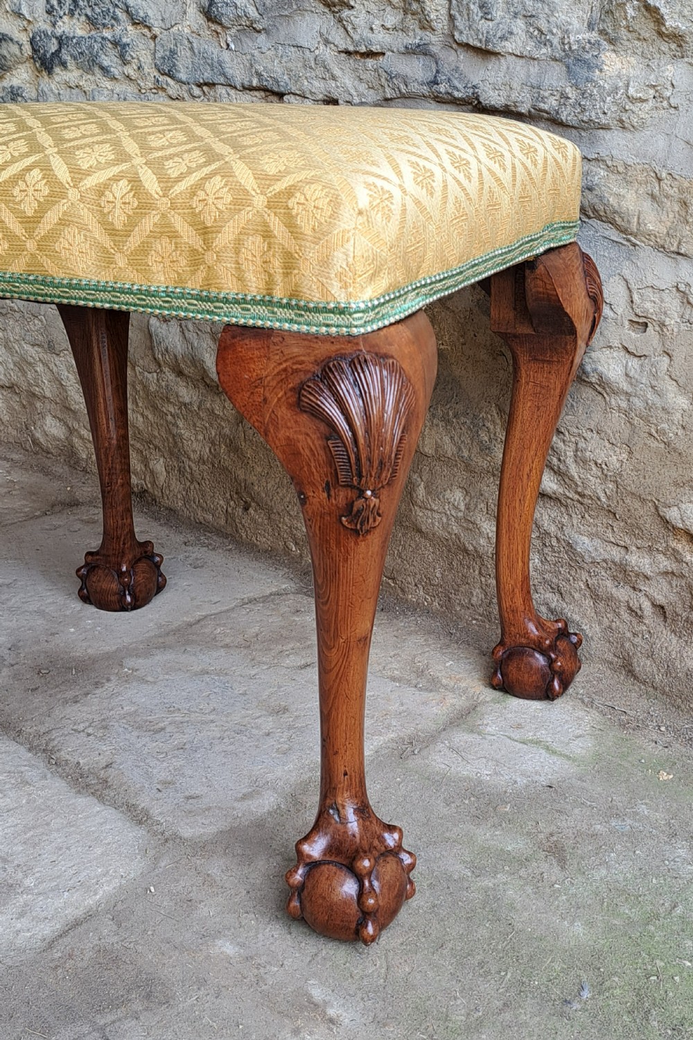 Walnut stool circa 1880 View III