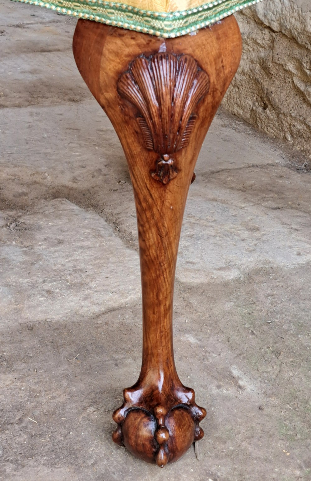 Walnut stool circa 1880 View IV