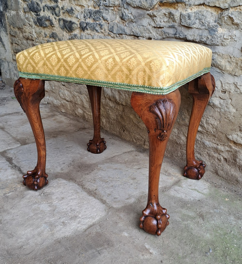 Walnut stool circa 1880