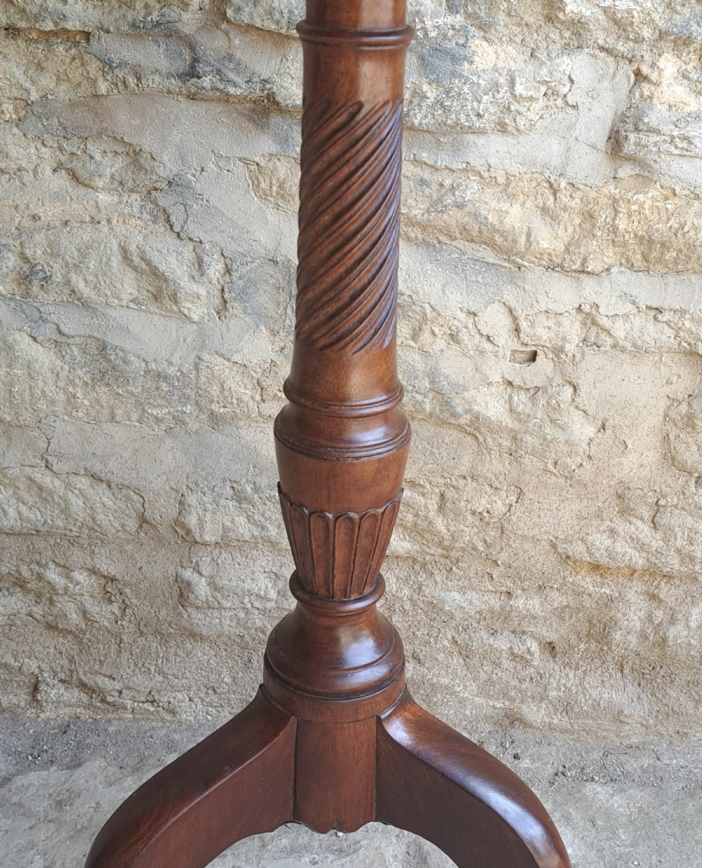 Mahogany tripod wine table circa 1870 View V
