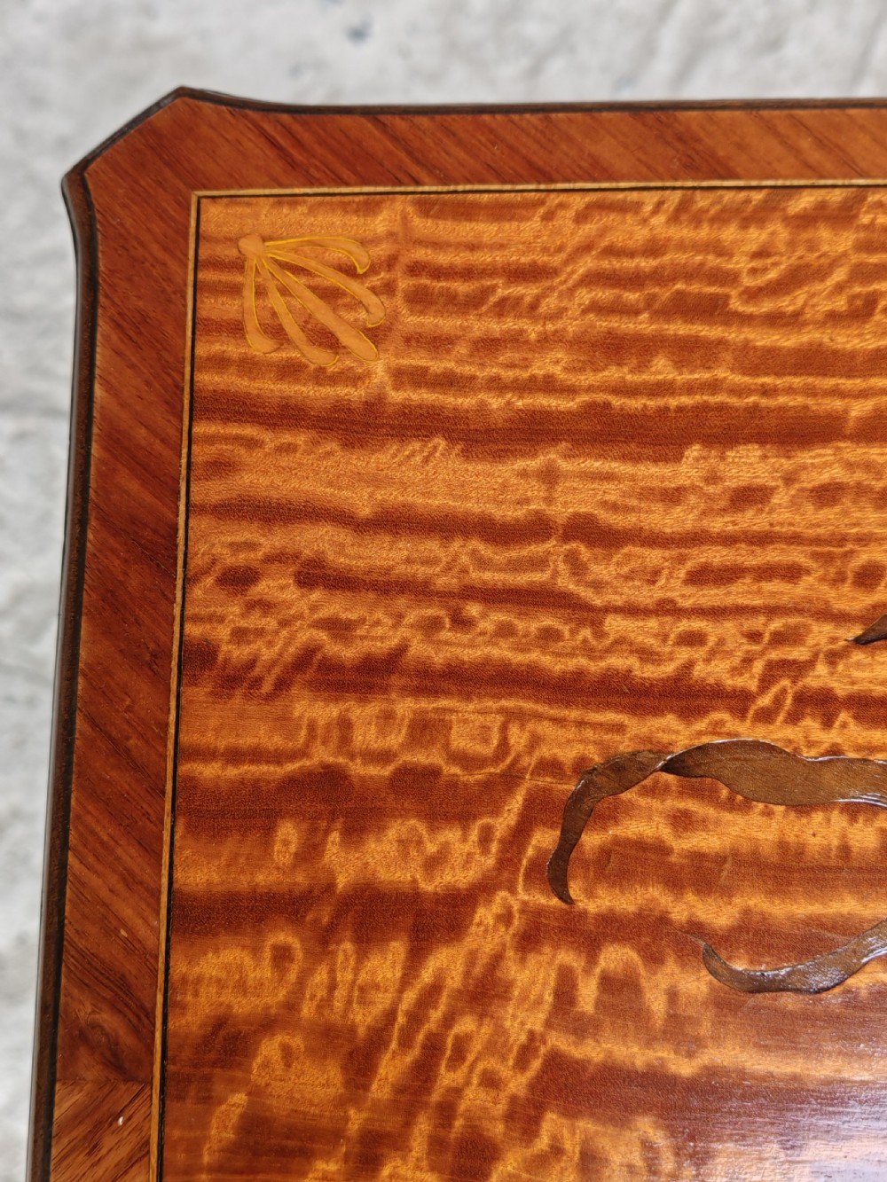 Satinwood and kingwood lamp table.  View V