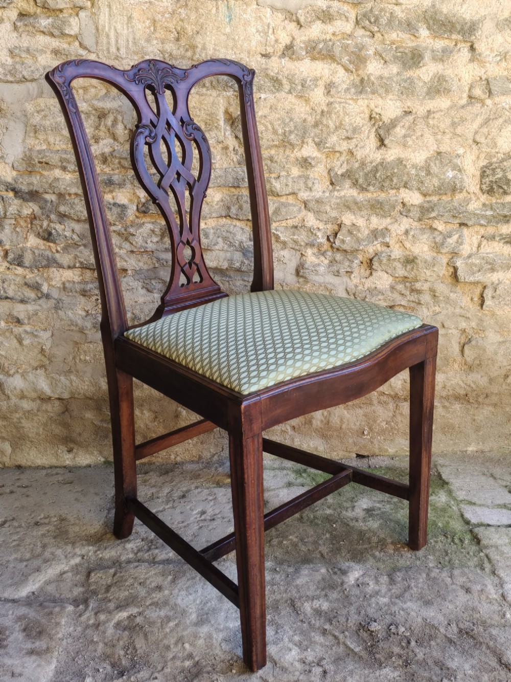 Pair of mahogany Chippendale style chairs circa 1890 View II