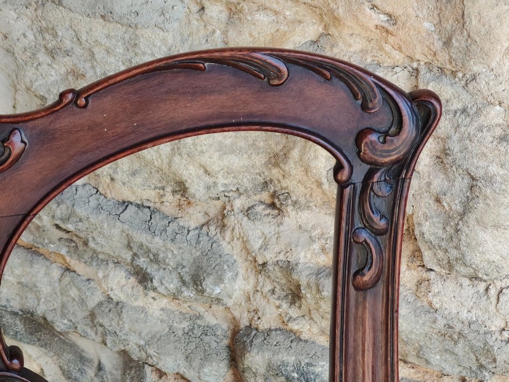 Pair of mahogany Chippendale style chairs circa 1890 View VII