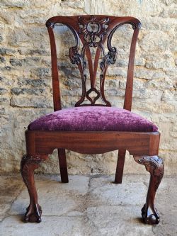 RARE IRISH RED WALNUT CHAIR CIRCA 1750