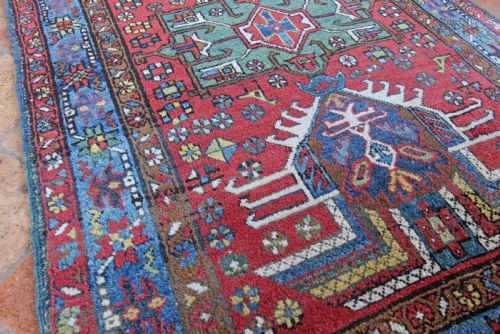 ANTIQUE KARAJA RUG PERSIAN CIRCA 1910 - ADDITIONAL PHOTO 2