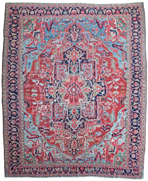antique heriz carpet persia - CATEGORY: ANTIQUE RUGS - DATED 19TH CENTURY