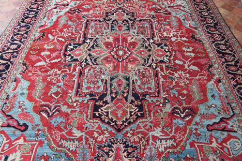 ANTIQUE HERIZ CARPET PERSIA - ADDITIONAL PHOTO 3