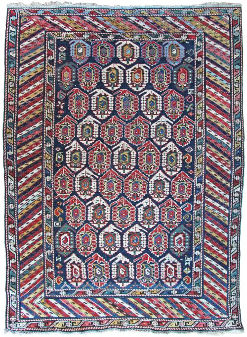 antique kuba caucasian rug circa 1890 - CATEGORY: ANTIQUE RUGS - DATED 19TH CENTURY