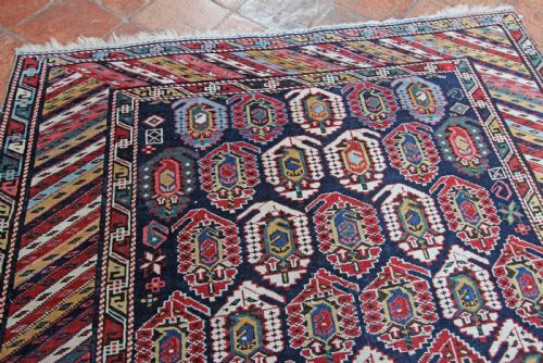 ANTIQUE KUBA CAUCASIAN RUG CIRCA 1890 - ADDITIONAL PHOTO 7