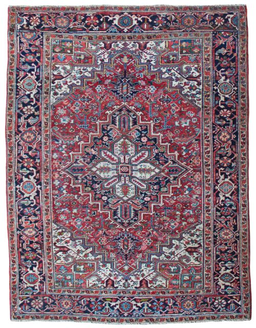 rare small size heriz carpet persia circa 1930 - CATEGORY: ANTIQUE RUGS - DATED 1930