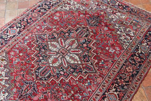 RARE SMALL SIZE HERIZ CARPET PERSIA CIRCA 1930 - ADDITIONAL PHOTO 5