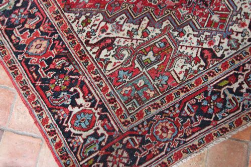 RARE SMALL SIZE HERIZ CARPET PERSIA CIRCA 1930 - ADDITIONAL PHOTO 6