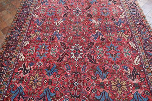 ANTIQUE HERIZ CARPET PERSIA CIRCA 1920 - ADDITIONAL PHOTO 1