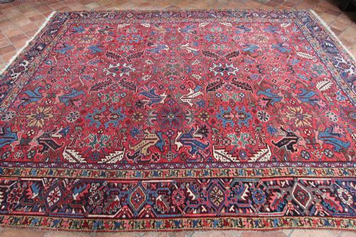 ANTIQUE HERIZ CARPET PERSIA CIRCA 1920 - ADDITIONAL PHOTO 8