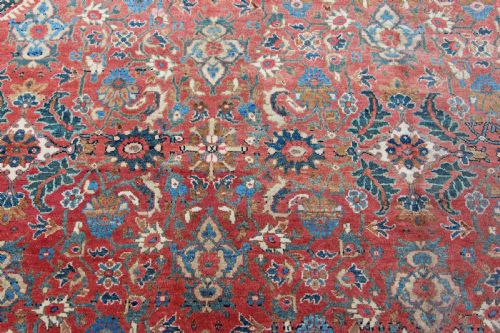 ANTIQUE PERSIAN MAHAL CARPET - ADDITIONAL PHOTO 3
