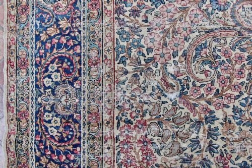 ANTIQUE KIRMAN CARPET PERSIAN CIRCA 1910 - ADDITIONAL PHOTO 7