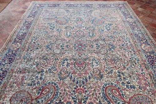 ANTIQUE KIRMAN CARPET PERSIAN CIRCA 1910 - ADDITIONAL PHOTO 8