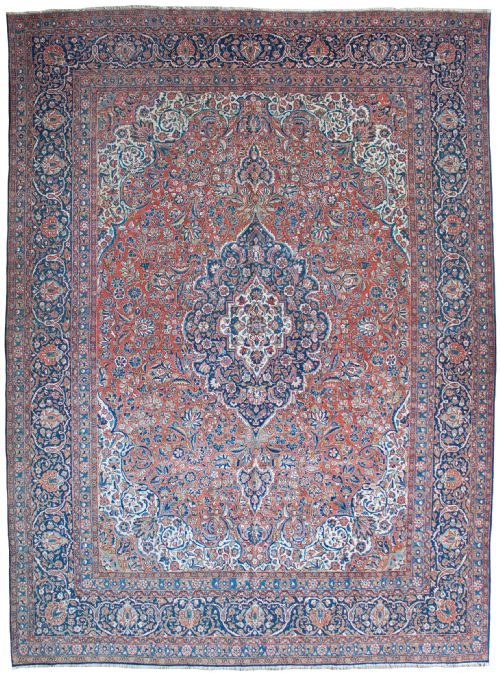 antique kashan carpet persian - CATEGORY: ANTIQUE RUGS - DATED 1900