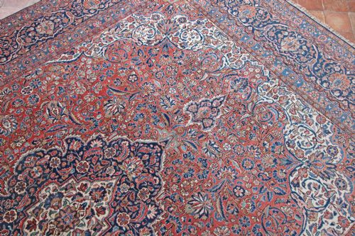 ANTIQUE KASHAN CARPET PERSIAN - ADDITIONAL PHOTO 1
