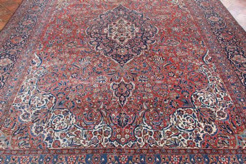 ANTIQUE KASHAN CARPET PERSIAN - ADDITIONAL PHOTO 4
