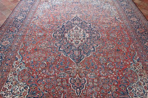 ANTIQUE KASHAN CARPET PERSIAN - ADDITIONAL PHOTO 10