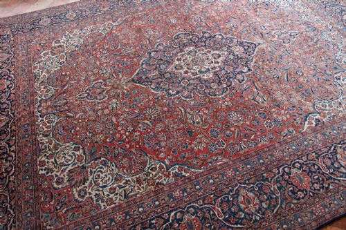 ANTIQUE KASHAN CARPET PERSIAN - ADDITIONAL PHOTO 11