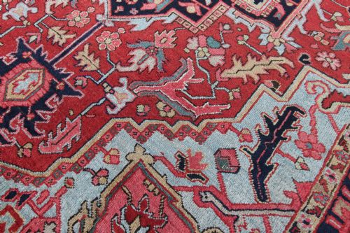 ANTIQUE HERIZ CARPET PERSIAN - ADDITIONAL PHOTO 1