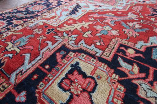 ANTIQUE HERIZ CARPET PERSIAN - ADDITIONAL PHOTO 11