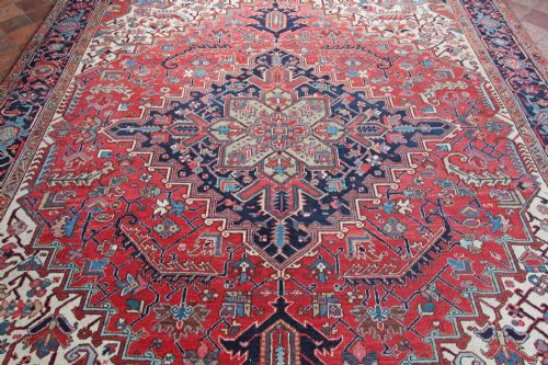 ANTIQUE HERIZ CARPET PERSIAN - ADDITIONAL PHOTO 6