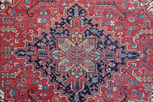 ANTIQUE HERIZ CARPET PERSIAN - ADDITIONAL PHOTO 9