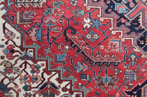 ANTIQUE HERIZ CARPET PERSIAN - ADDITIONAL PHOTO 10