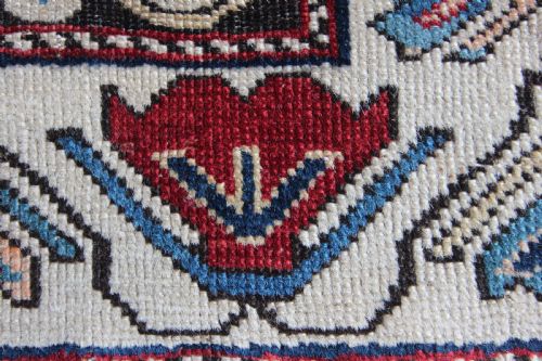 fig 2. Antique Shirvan 'Tulip' design rug, Caucasus