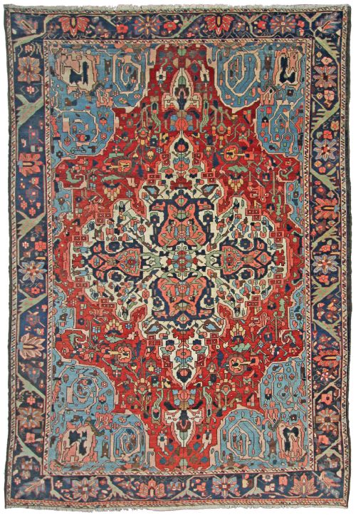 antique baktiari carpet persian - CATEGORY: ANTIQUE RUGS - DATED 1910