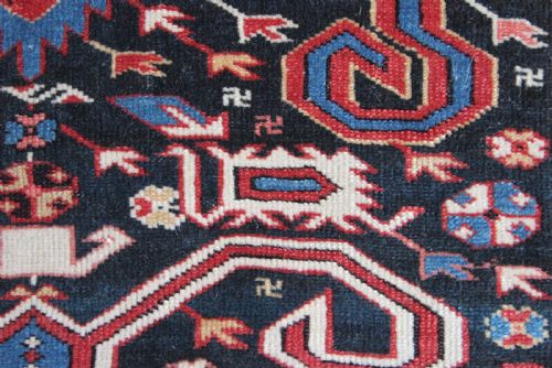 ANTIQUE PEREPEDIL RUG CAUCASUS - ADDITIONAL PHOTO 6