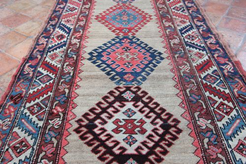 ANTIQUE TRANSCAUCASIAN RUNNER SOUTH CAUCASUS - ADDITIONAL PHOTO 12