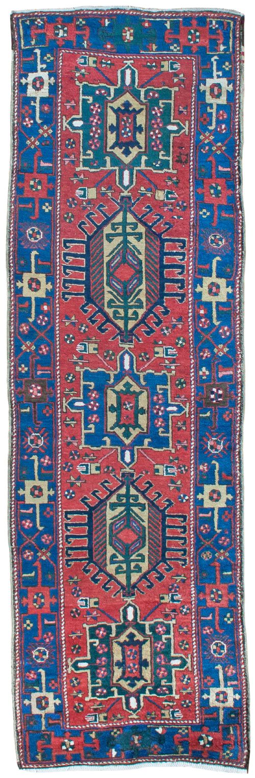 antique persian heriz runner - CATEGORY: ANTIQUE RUGS - DATED 1920