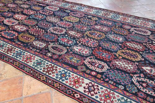 ANTIQUE GENDJE RUG CAUCASUS - ADDITIONAL PHOTO 3
