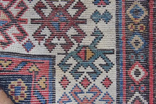 ANTIQUE GENDJE RUG CAUCASUS - ADDITIONAL PHOTO 4