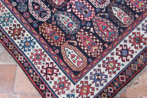 ANTIQUE GENDJE RUG CAUCASUS - ADDITIONAL PHOTO 7