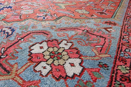 ANTIQUE HERIZ CARPET PERSIAN RARE SMALL SIZE - ADDITIONAL PHOTO 3