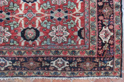 ANTIQUE MAHAL CARPET PERSIAN SLIGHTLY DISTRESSED IN PLACES - ADDITIONAL PHOTO 2