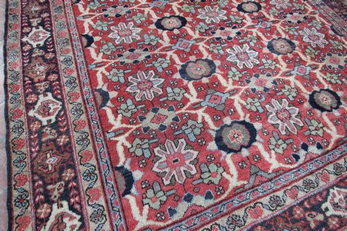 ANTIQUE MAHAL CARPET PERSIAN SLIGHTLY DISTRESSED IN PLACES - ADDITIONAL PHOTO 5