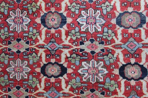 ANTIQUE MAHAL CARPET PERSIAN SLIGHTLY DISTRESSED IN PLACES - ADDITIONAL PHOTO 6