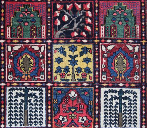 ANTIQUE 'GARDEN' DESIGN BAKTIARI RUG PERSIA - ADDITIONAL PHOTO 5