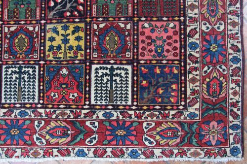ANTIQUE 'GARDEN' DESIGN BAKTIARI RUG PERSIA - ADDITIONAL PHOTO 7