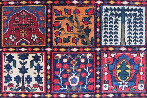 ANTIQUE 'GARDEN' DESIGN BAKTIARI RUG PERSIA - ADDITIONAL PHOTO 10