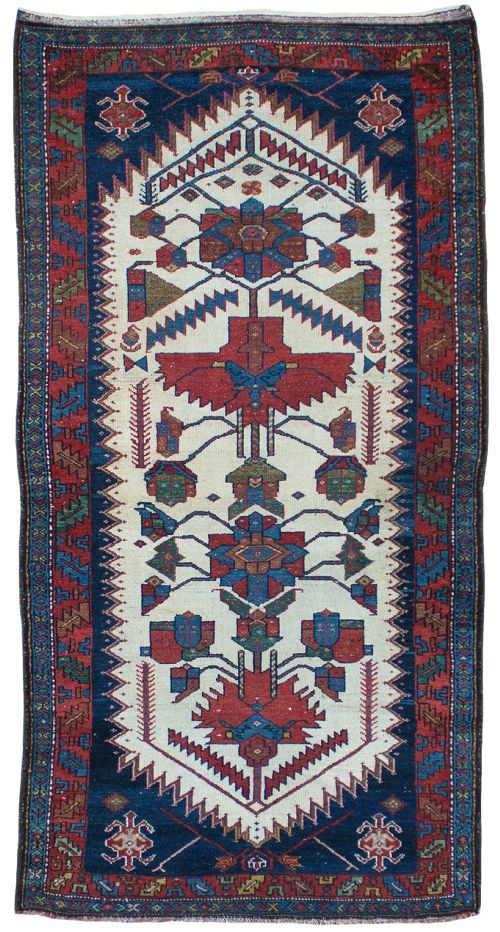 antique hamadan rug persia - CATEGORY: ANTIQUE RUGS - DATED 1910