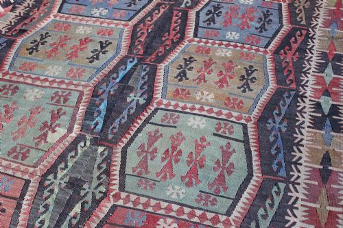 ANTIQUE KONYA KILIM SOUTHCENTRAL ANATOLIA - ADDITIONAL PHOTO 5